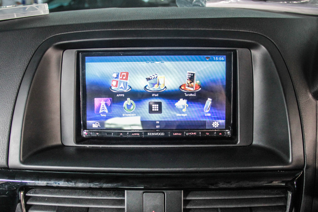 MAZDA CX-5 ติดตั้ง kenwood dnr8015bt เครื่องเล่น ดิจิตอลทีวี digital tv ดู รถยนต์