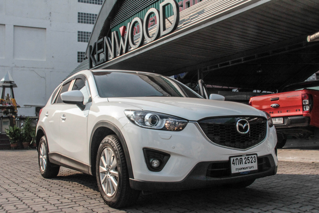 MAZDA CX-5 ติดตั้ง kenwood dnr8015bt เครื่องเล่น ดิจิตอลทีวี digital tv ดู รถยนต์